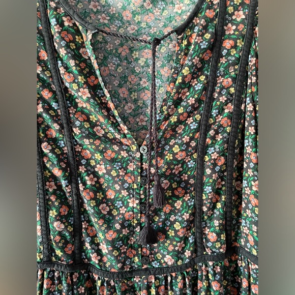 Old Navy peasant boho floral maxi dress cottagecore prairie - Picture 7 of 9